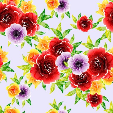 vektör çizim parlak çiçek desen arka plan