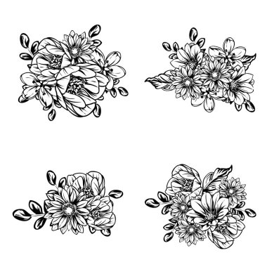 vintage çiçek desen arka plan vektör çizim