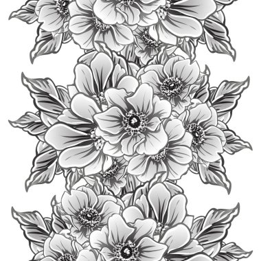 vintage çiçek desen arka plan vektör çizim