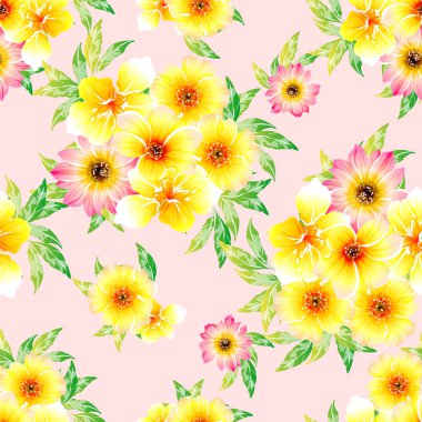 vektör çizim parlak çiçek desen arka plan