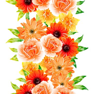vektör çizim parlak çiçek desen arka plan