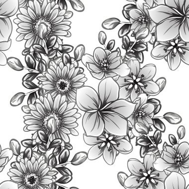 vintage çiçek desen arka plan vektör çizim