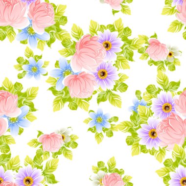 vektör çizim parlak çiçek desen arka plan