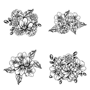 vintage çiçek desen arka plan vektör çizim