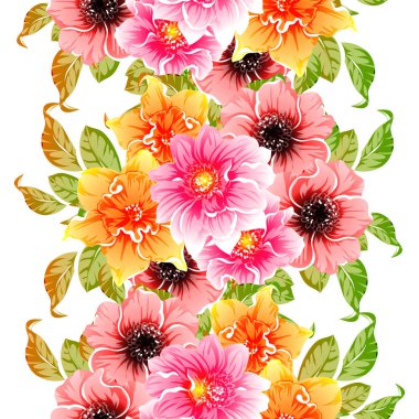 vektör çizim parlak çiçek desen arka plan
