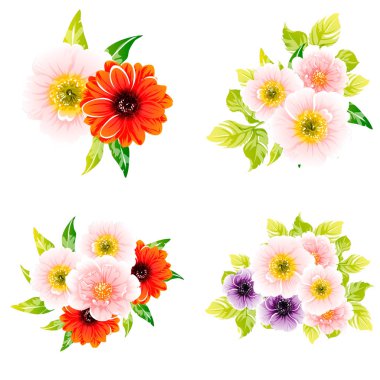 vektör çizim parlak çiçek desen arka plan