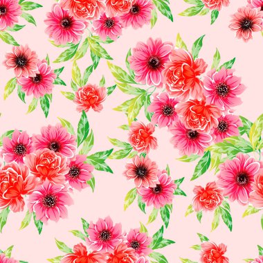 vektör çizim parlak çiçek desen arka plan