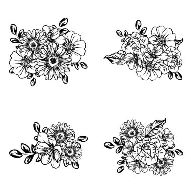 vintage çiçek desen arka plan vektör çizim