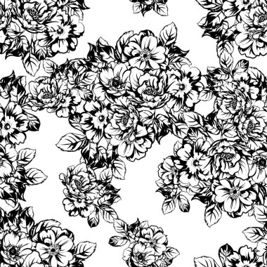 vintage çiçek desen arka plan vektör çizim