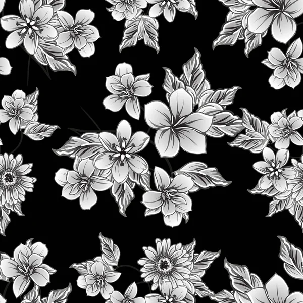 Vektor Illustration Von Vintage Blumen Muster Hintergrund — Stockvektor