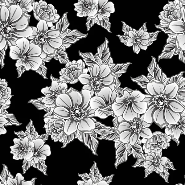 vintage çiçek desen arka plan vektör çizim