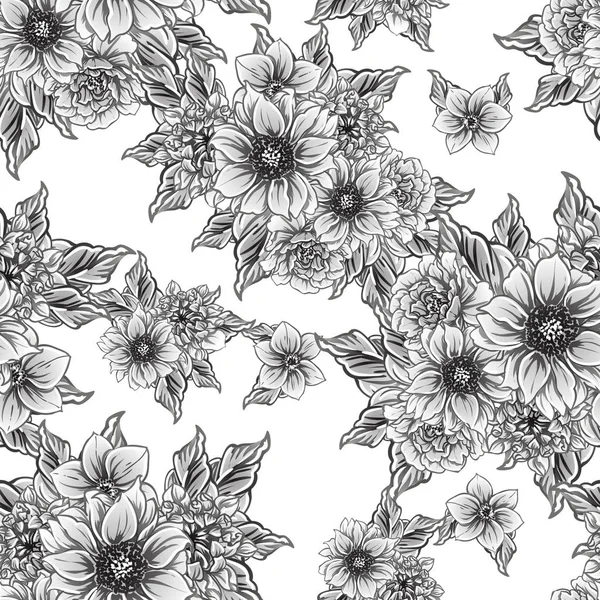 vintage çiçek desen arka plan vektör çizim