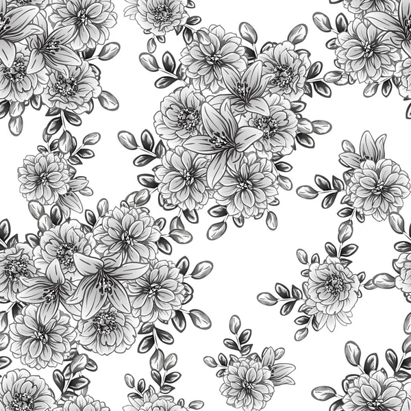 vintage çiçek desen arka plan vektör çizim