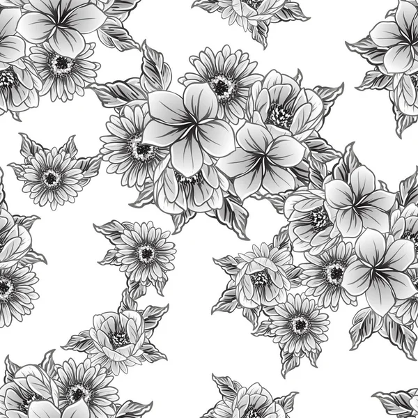 Vektor Illustration Von Vintage Blumen Muster Hintergrund — Stockvektor