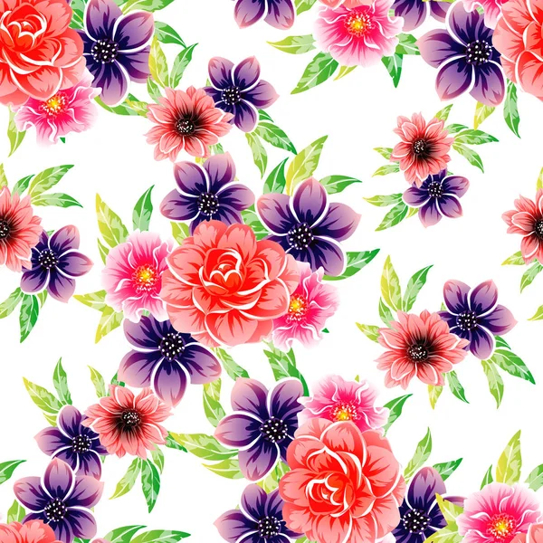 vektör çizim parlak çiçek desen arka plan