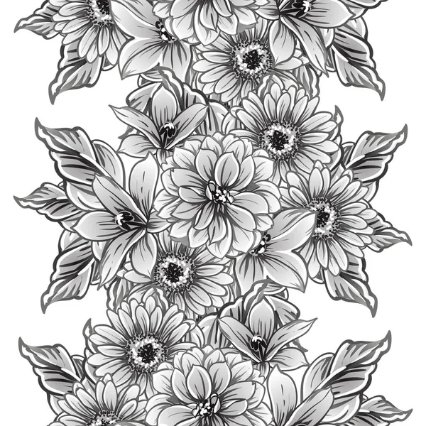 Vektor Illustration Von Vintage Blumen Muster Hintergrund — Stockvektor