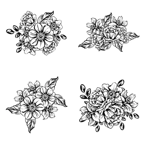 Vektor Illustration Von Vintage Blumen Muster Hintergrund — Stockvektor