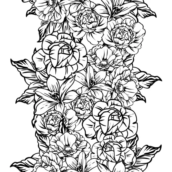 vintage çiçek desen arka plan vektör çizim