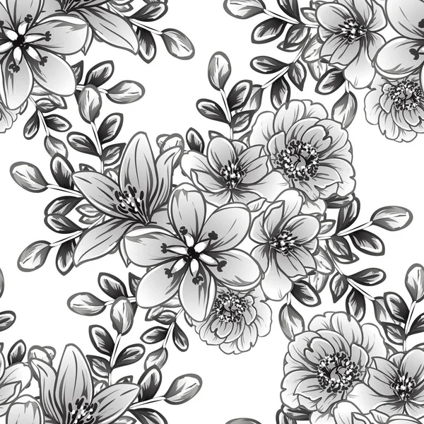 Vektor Illustration Von Vintage Blumen Muster Hintergrund — Stockvektor