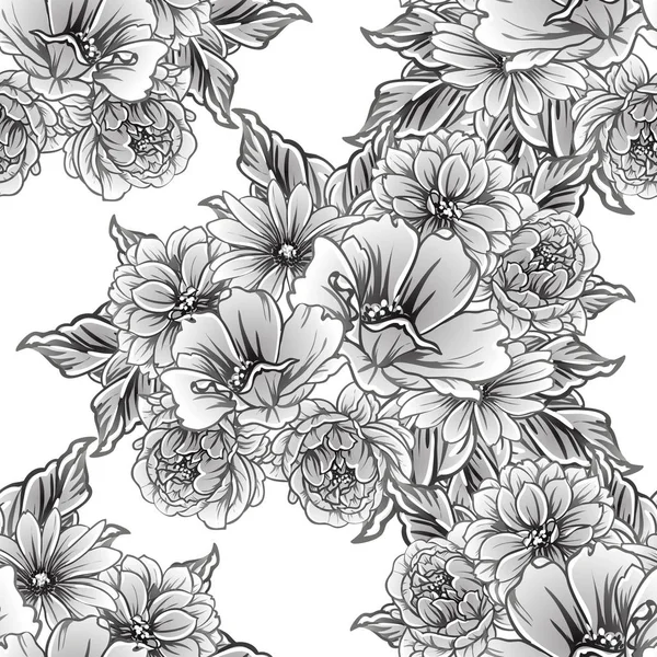 vintage çiçek desen arka plan vektör çizim