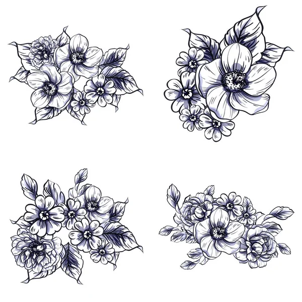 Vektor Illustration Von Vintage Blumen Muster Hintergrund — Stockvektor