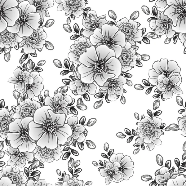 Vektor Illustration Von Vintage Blumen Muster Hintergrund — Stockvektor