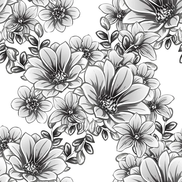 Vectorillustratie Van Vintage Bloemen Patroon Achtergrond — Stockvector