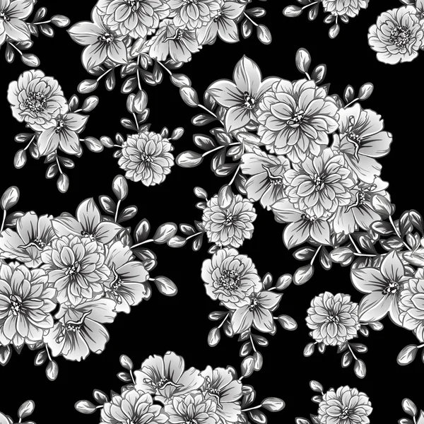 vintage çiçek desen arka plan vektör çizim