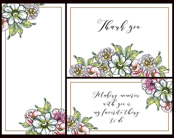 Векторна Ілюстрація Барвистої Листівки Запрошення Візерунок Квітів Вінтажного Стилю — стоковий вектор