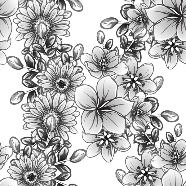Vectorillustratie Van Vintage Bloemen Patroon Achtergrond — Stockvector