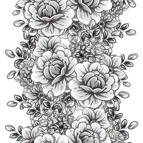 Vektor Illustration Von Vintage Blumen Muster Hintergrund — Stockvektor