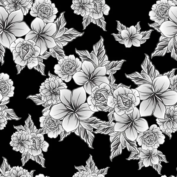 Vektor Illustration Von Vintage Blumen Muster Hintergrund — Stockvektor