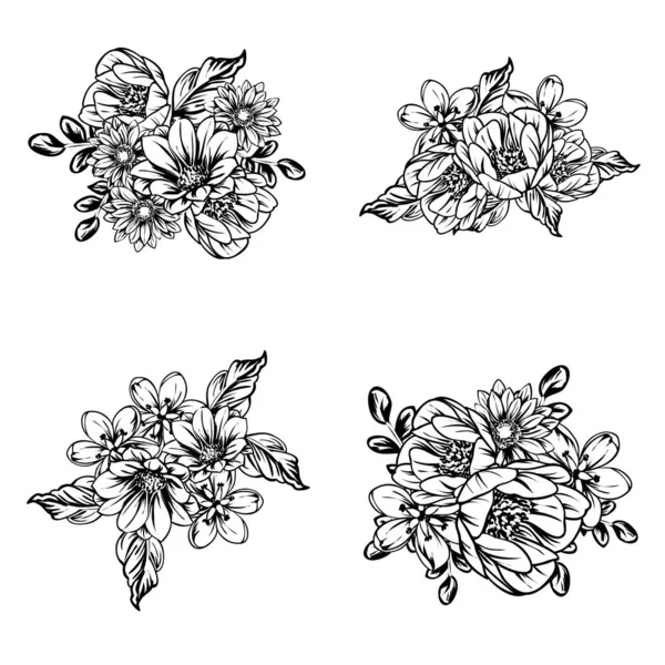 Vektor Illustration Von Vintage Blumen Muster Hintergrund — Stockvektor