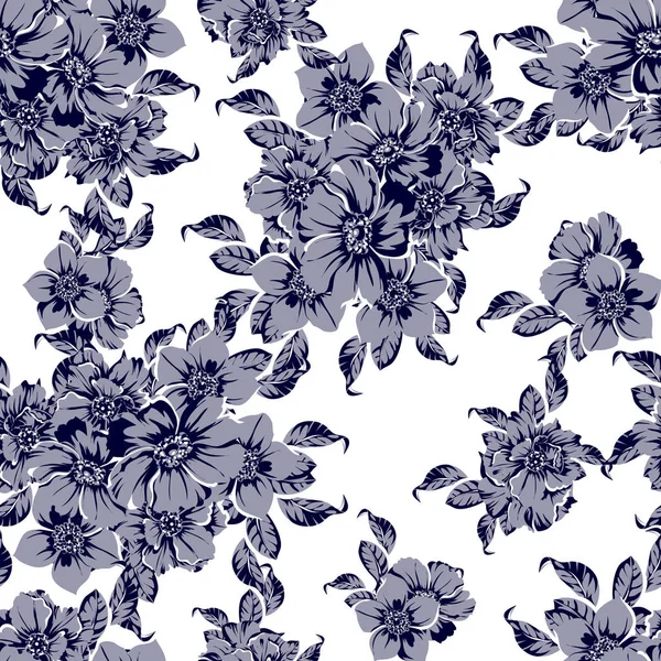 vintage çiçek desen arka plan vektör çizim