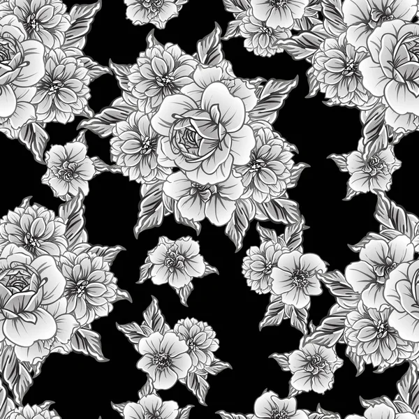 Vektor Illustration Von Vintage Blumen Muster Hintergrund — Stockvektor