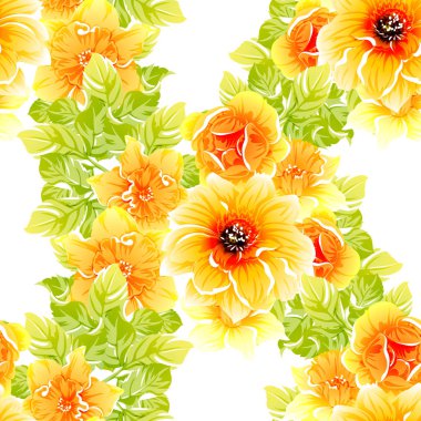 vektör çizim parlak çiçek desen arka plan