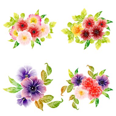 vektör çizim parlak çiçek desen arka plan