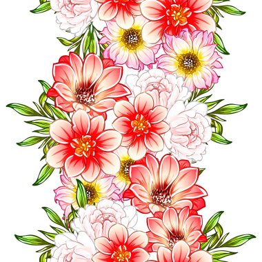 vektör çizim parlak çiçek desen arka plan