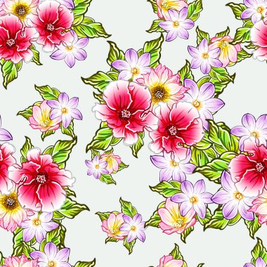 vektör çizim parlak çiçek desen arka plan