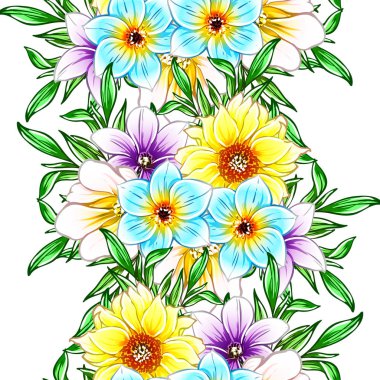 vektör çizim parlak çiçek desen arka plan