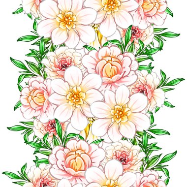 vektör çizim parlak çiçek desen arka plan
