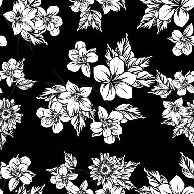 vintage çiçek desen arka plan vektör çizim