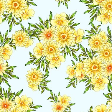 vektör çizim parlak çiçek desen arka plan