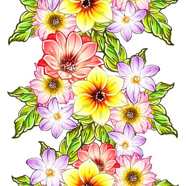 vektör çizim parlak çiçek desen arka plan