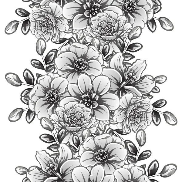 Vektor Illustration Von Vintage Blumen Muster Hintergrund — Stockvektor