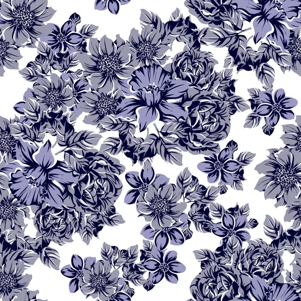 Vektor Illustration Von Vintage Blumen Muster Hintergrund — Stockvektor