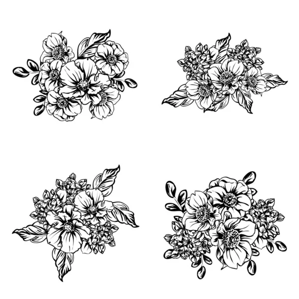 Vektor Illustration Von Vintage Blumen Muster Hintergrund — Stockvektor