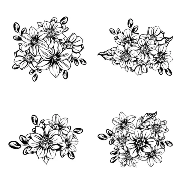 Vektor Illustration Von Vintage Blumen Muster Hintergrund — Stockvektor