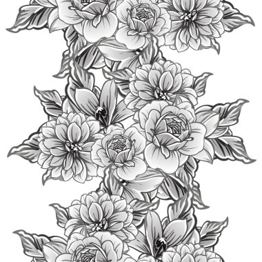 vintage çiçek desen arka plan vektör çizim