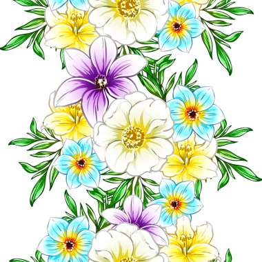 vektör çizim parlak çiçek desen arka plan
